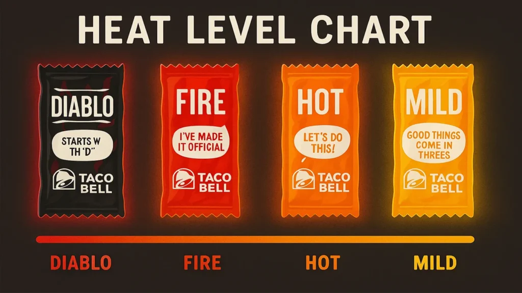 Taco Bell Sauce Heat Level Chart